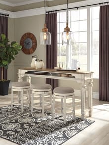 Ashley Dining Room 4 Piece Long Counter Table Set D743-52-024-3