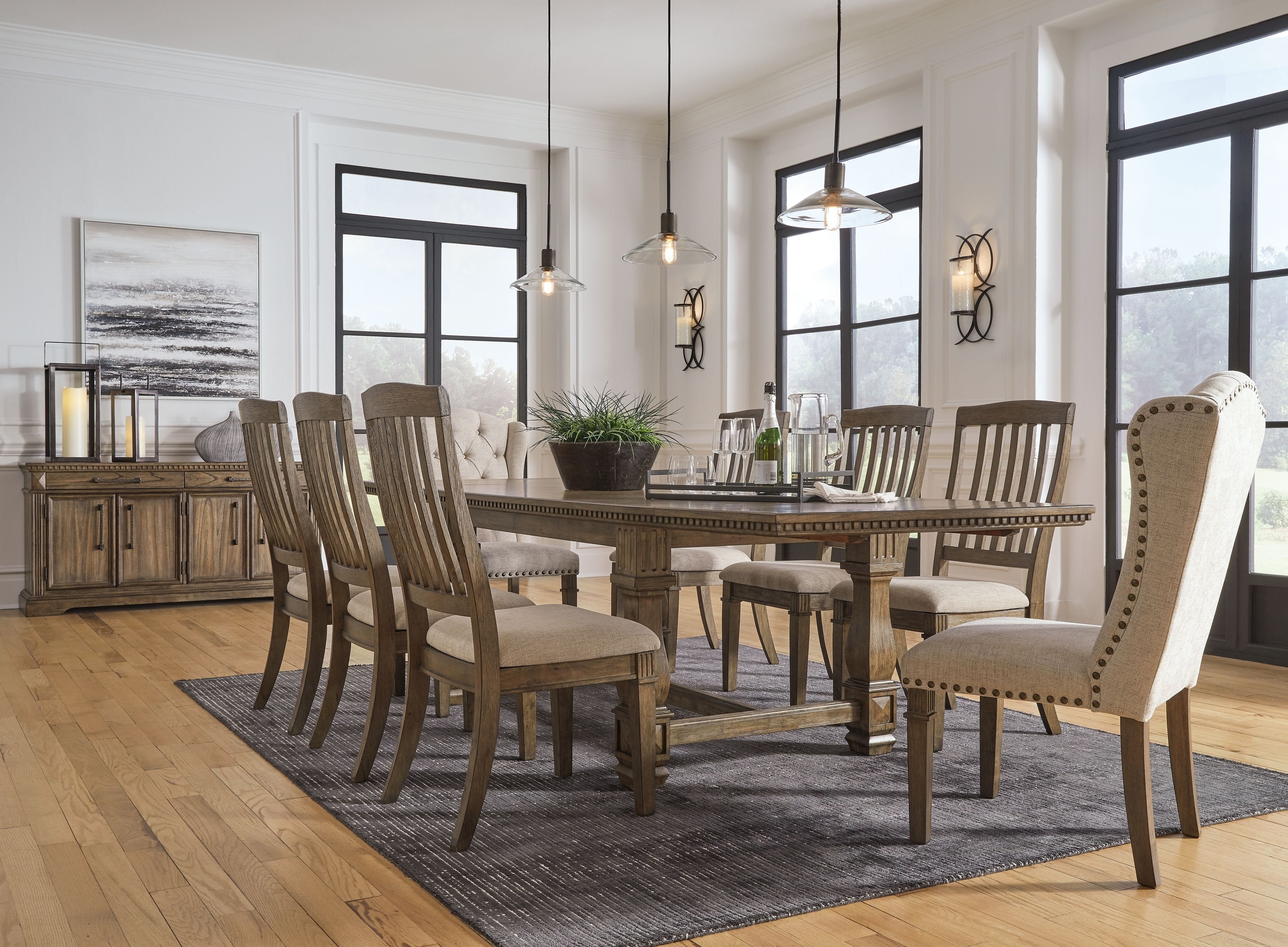 Ashley Dining Room 10 Piece Dining Room Extension Table Set D770-45-01-6-02-2-60