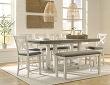 Ashley Dining Room 8 Piece Counter Extension Table Set D784-32-124-6-09