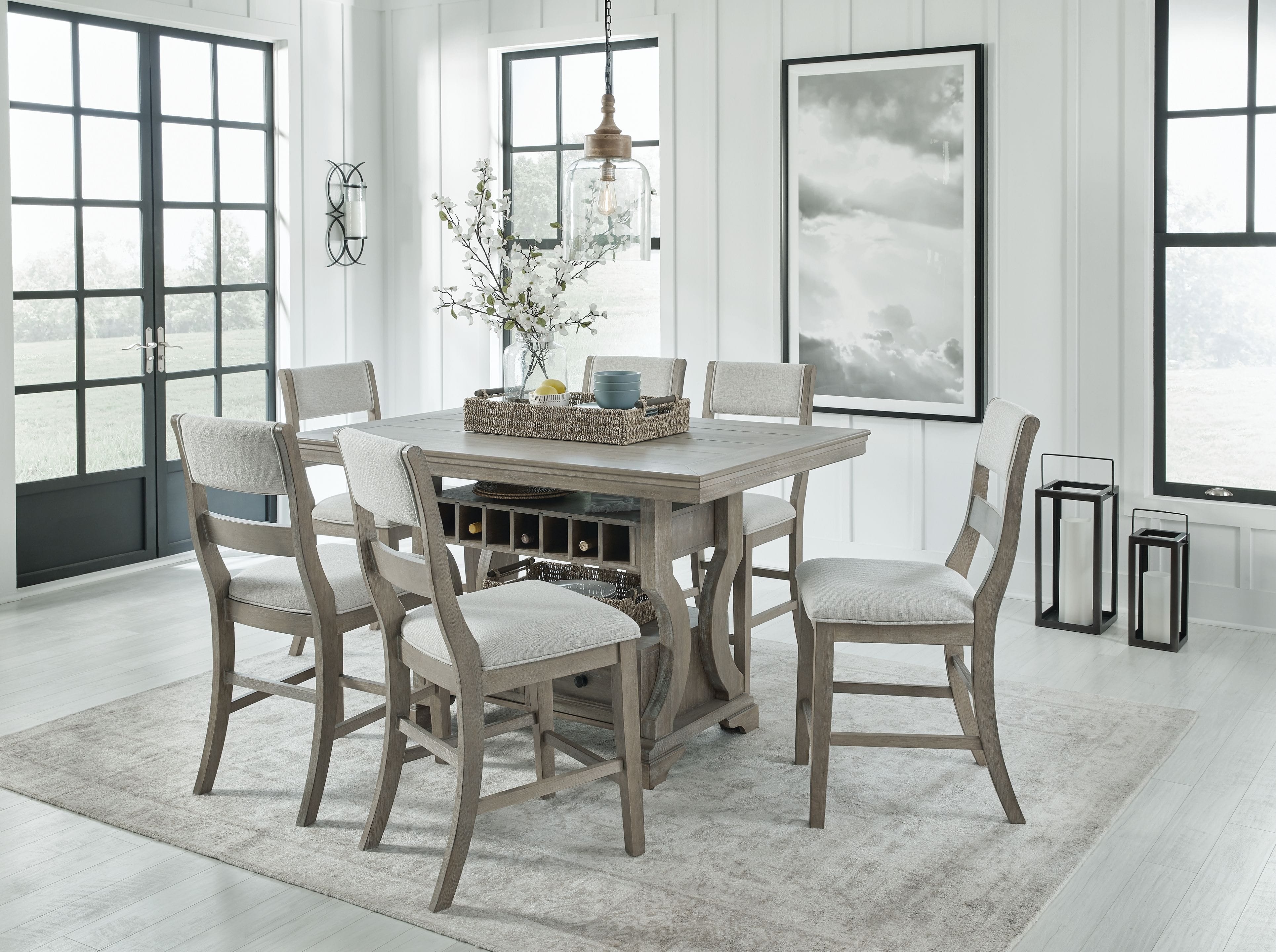 Ashley Dining Room 7 Piece Counter Table Set D799-32-124-6