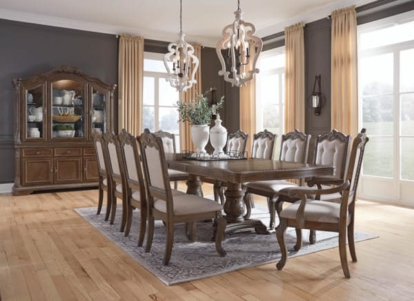 Ashley Dining Room 12 Piece Dining Set D803-55T-55B-01-8-01A-2