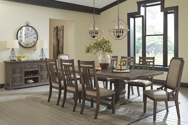 Ashley Dining Room 11 Piece Dining Set D813 55T 55B 01 6 02 2 60