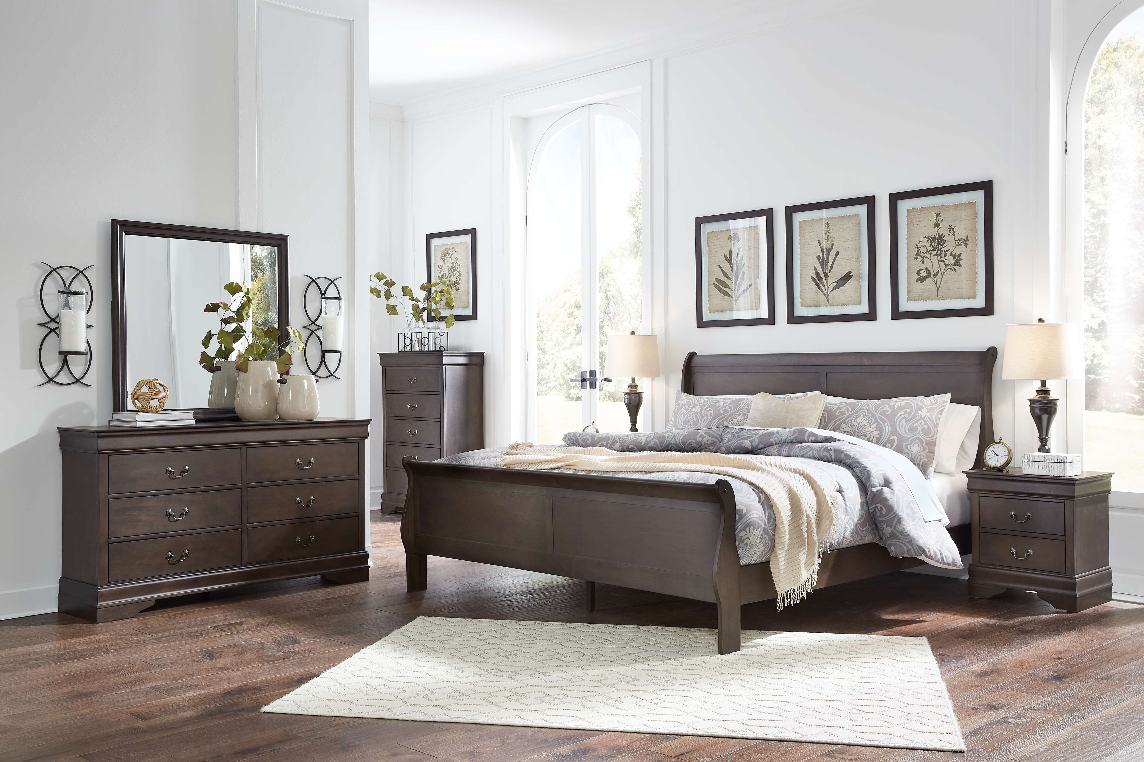 Ashley Bedroom 7 Piece California King Sleigh Bed Set B398-31-36-46-82-94-92-2