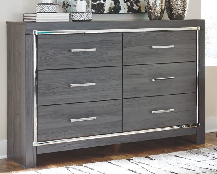 Ashley Bedroom 9 Piece King Platform Bed with 2 Storage Drawers Set B214-31-36-46-58-56S-95-B100-14-92-2