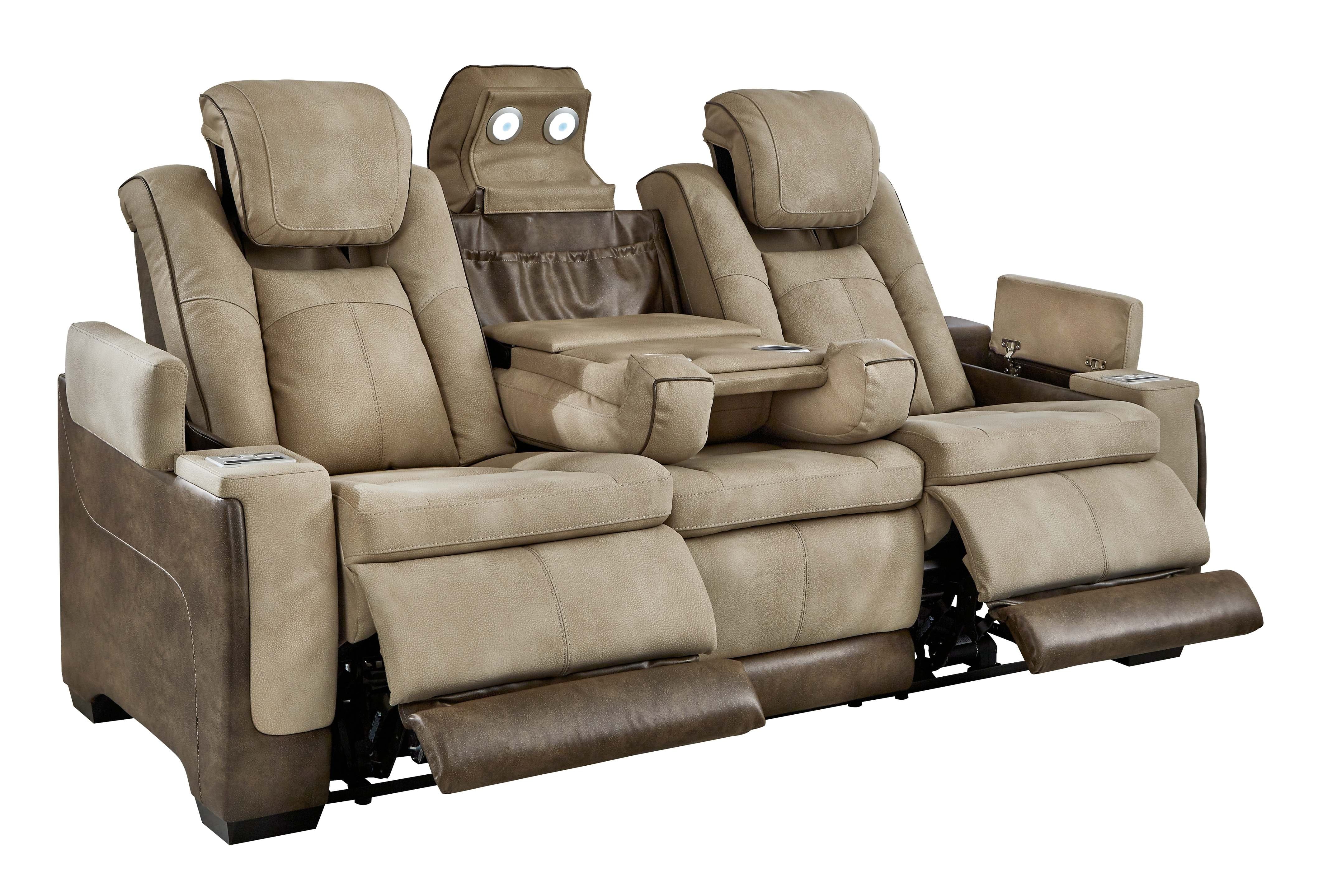 Ashley Living Room Power Reclining Sofa with Adjustable Headrest 2200315