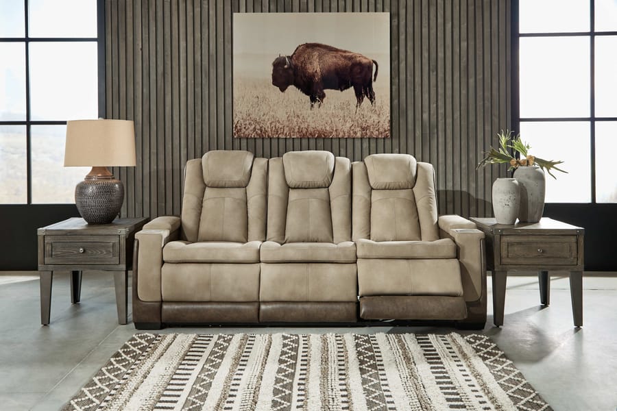 Ashley Living Room Power Reclining Sofa with Adjustable Headrest 2200315