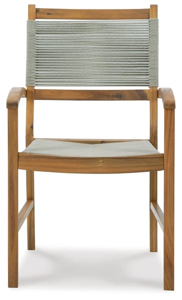 Ashley Dining Room 5 Piece Dining Set, 4 Rope Back Arm Chairs P407-615-602A-2
