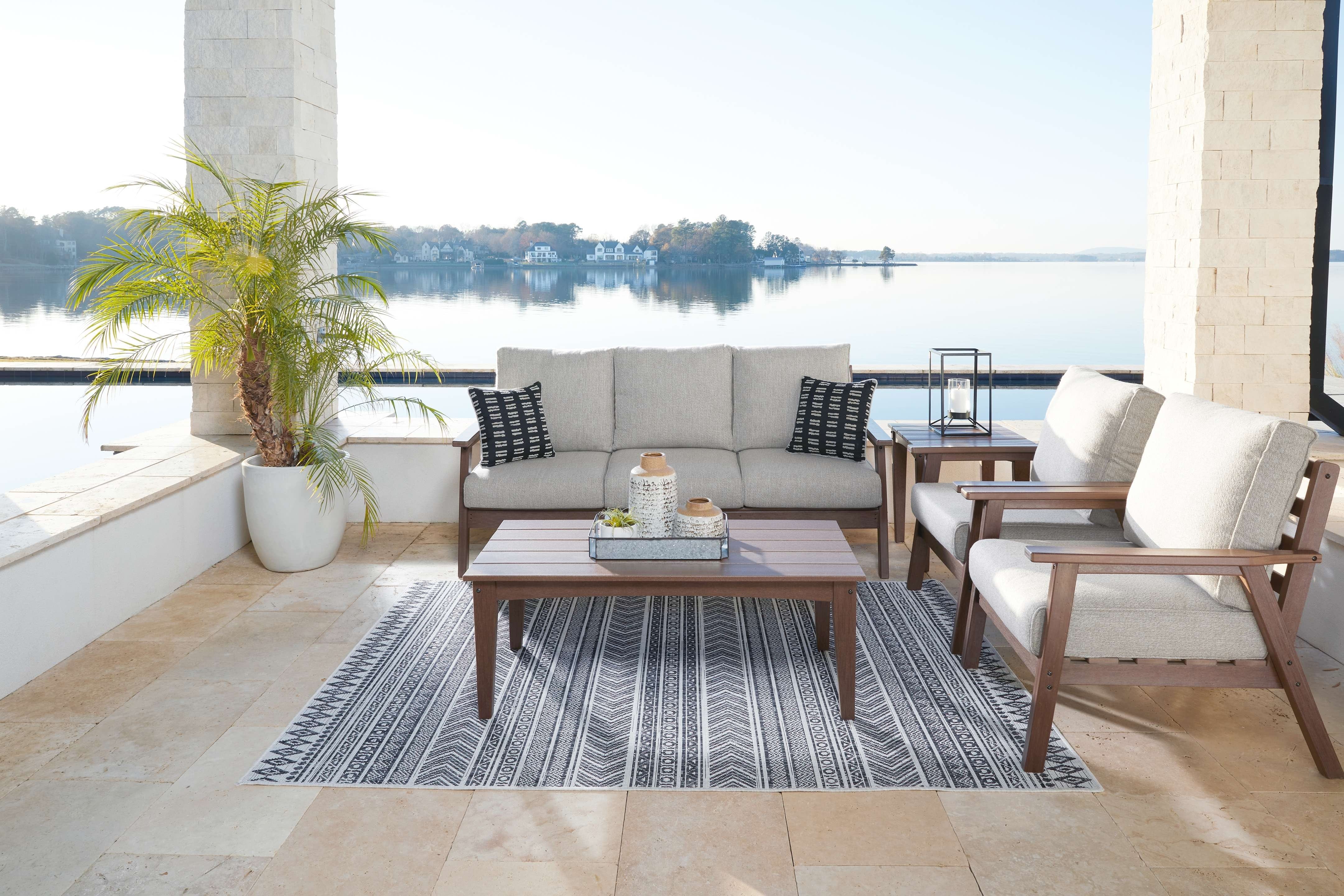 Ashley Outdoor/Patio Outdoor Living Room Set P420-838-820-701-702-2