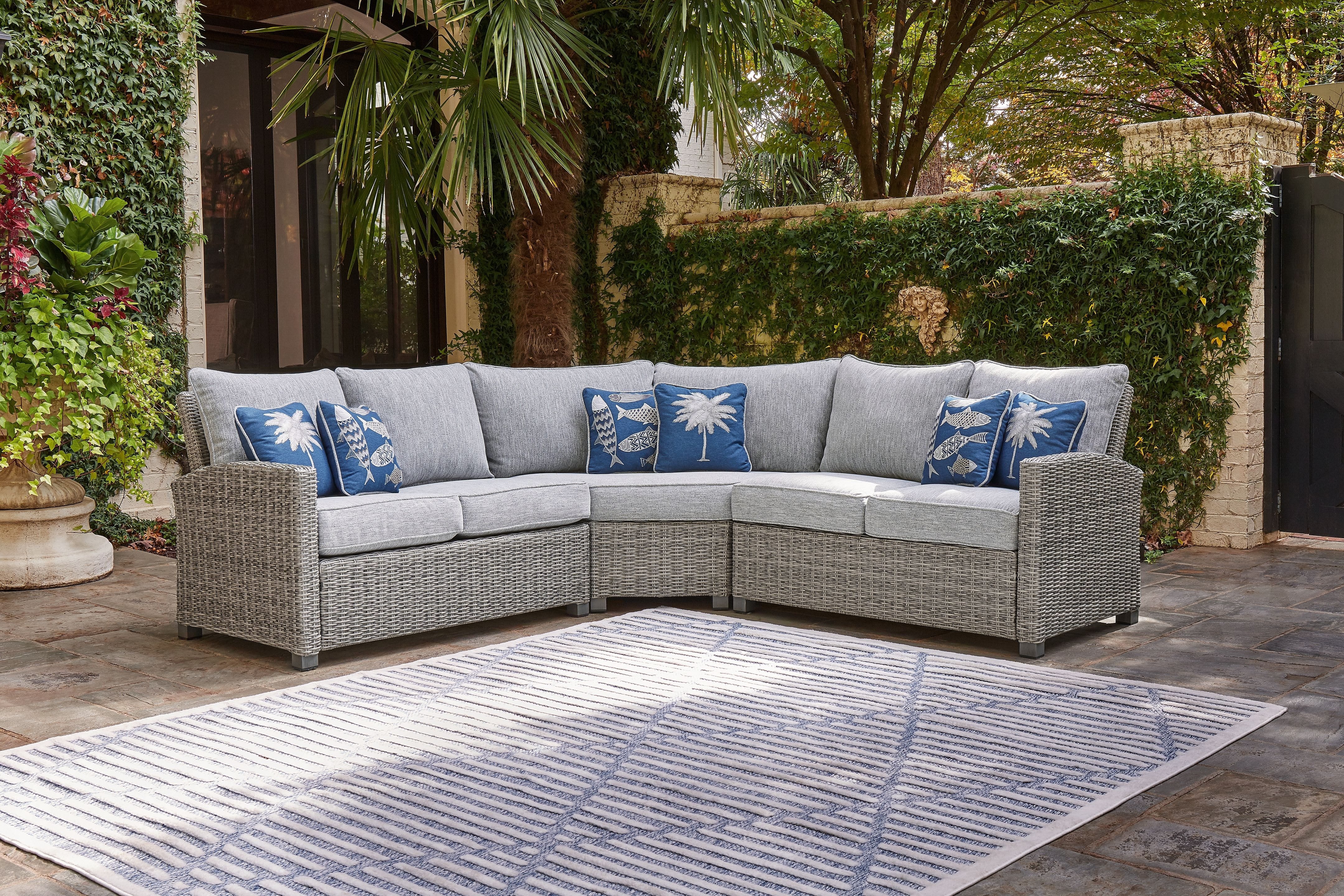 Ashley Outdoor/Patio Piece Sectional Lounge P439-854-877