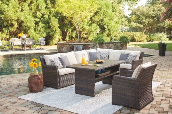 Ashley Outdoor/Patio 3 Piece Set - Lounge Set P455-822-820-625