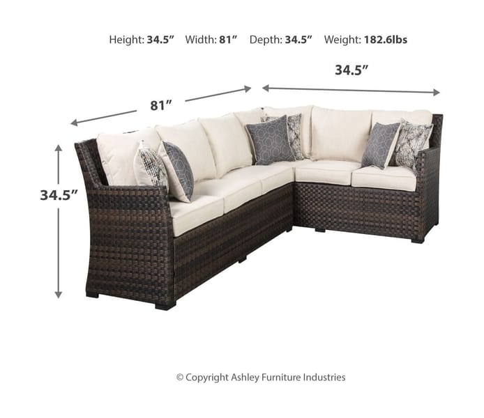 Ashley Outdoor/Patio 3 Piece Set - Lounge Set P455-822-820-625