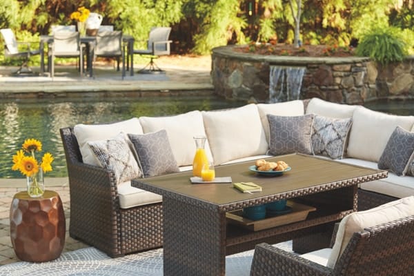 Ashley Outdoor/Patio 3 Piece Set - Lounge Set P455-822-820-625