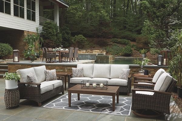 Ashley Outdoor/Patio 3 Piece Set - Lounge Set P750-838-835-821