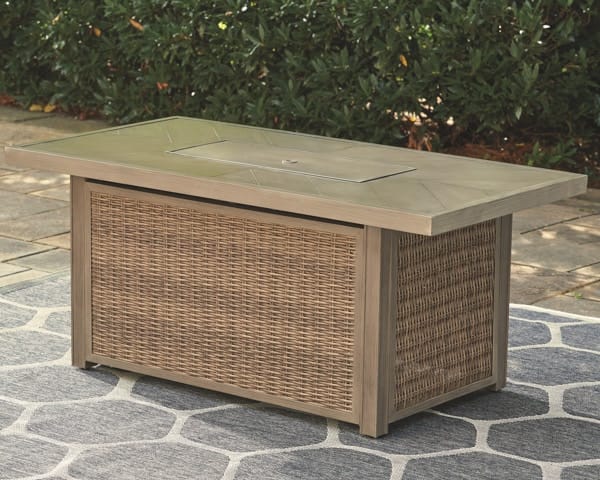 Ashley Outdoor/Patio Rectangular Fire Pit Table P791-773