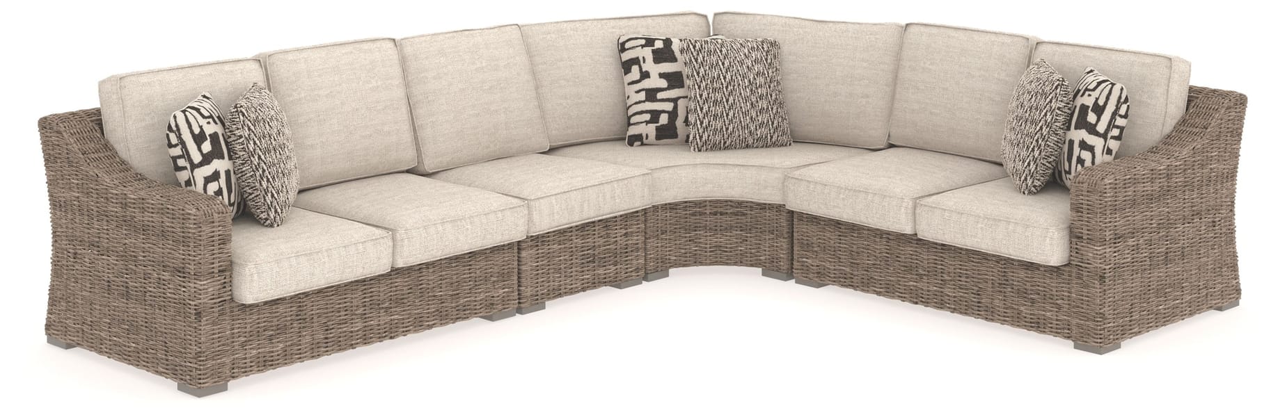 Ashley Outdoor/Patio 4 Piece Set - Sectional Lounge P791-854-846-851