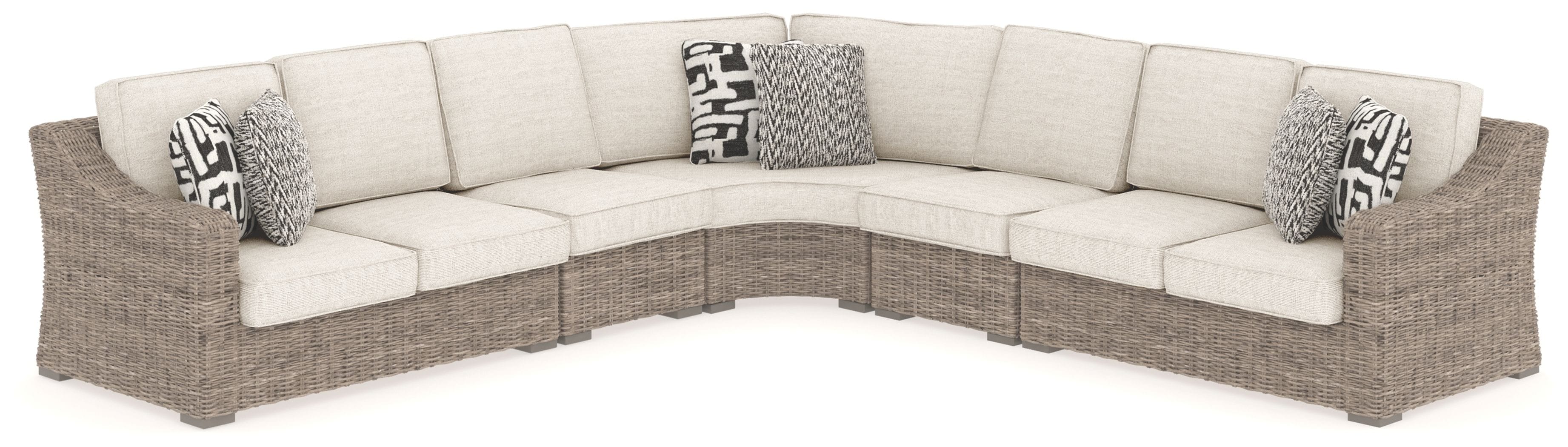 Ashley Outdoor/Patio 5 Piece Set - Sectional Lounge P791-854-846-2-851