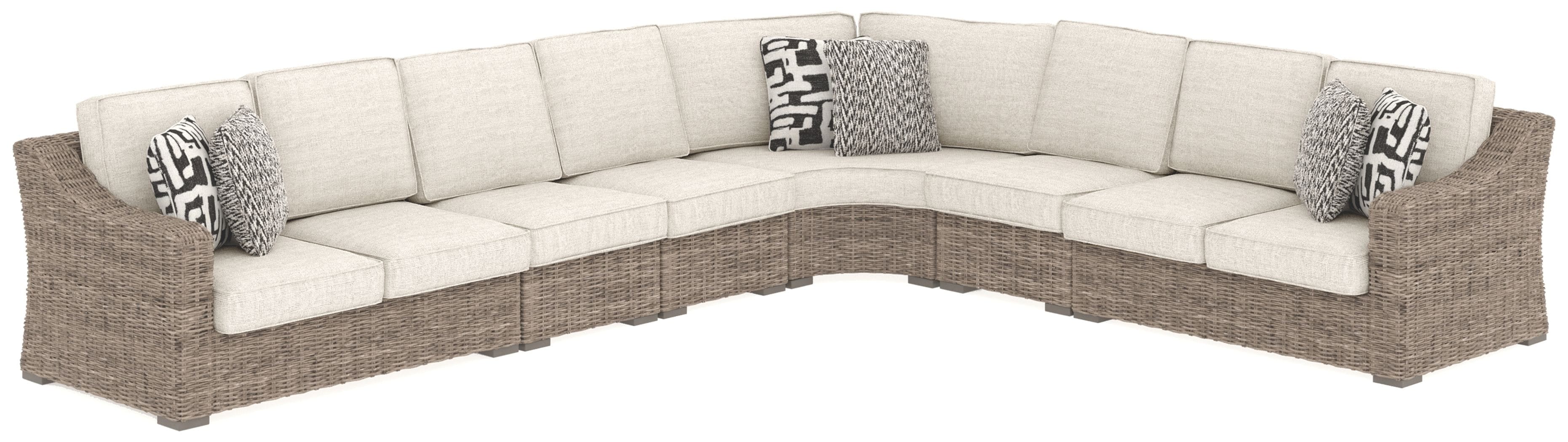 Ashley Outdoor/Patio 6 Piece Set - Sectional Lounge P791-854-846-3-851