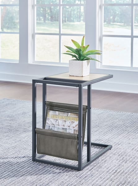 Ashley Living Room Chair Side End Table With Magazine Basket T931-107