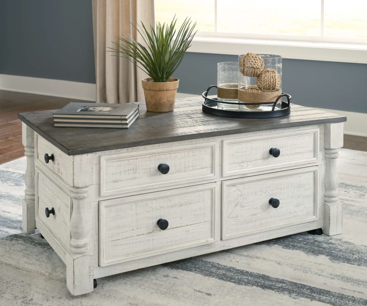 Ashley Living Room Lift Top Cocktail Table With Storage Drawers T994-20