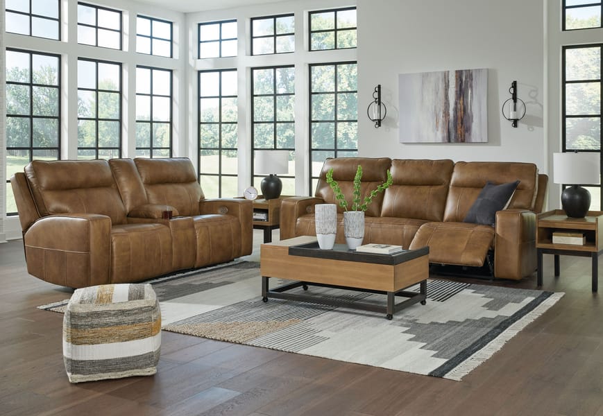 Ashley Living Room 2 Piece Power Reclining Sofa and Loveseat U15206-15-18