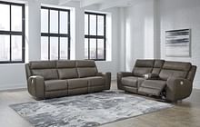 Ashley Living Room 2 Piece Power Reclining Sofa and Loveseat U25402-15-18
