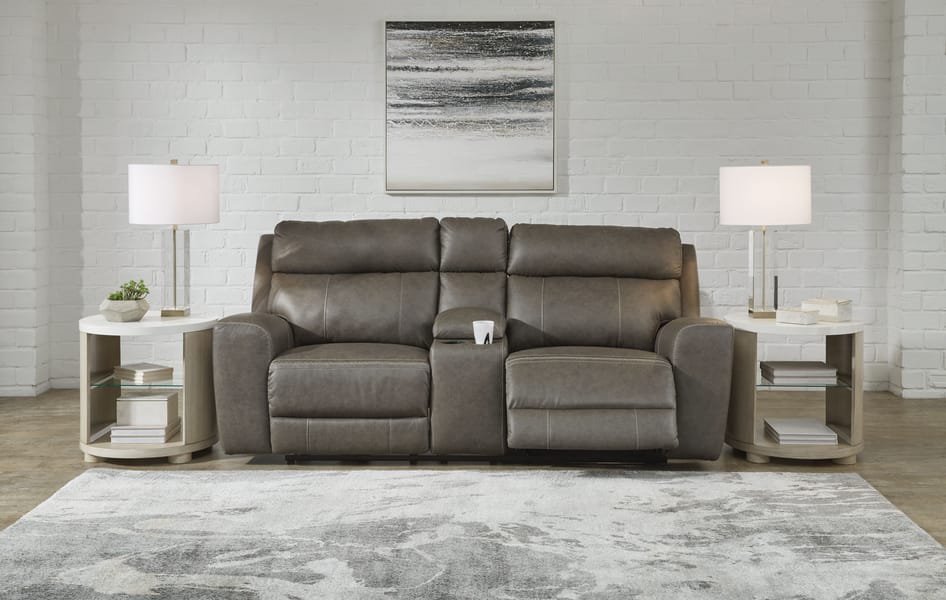 Ashley Living Room 2 Piece Power Reclining Sofa and Loveseat U25402-15-18