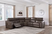 Ashley Living Room Left Arm Facing Zero Wall Power Recliner 5 Pc Sectional U26301-58-31-77-46-62