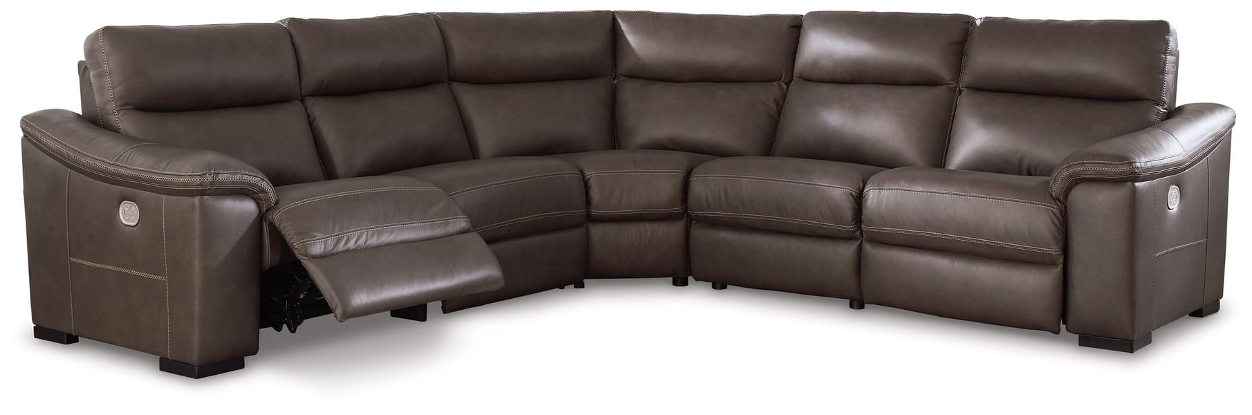 Ashley Living Room Left Arm Facing Zero Wall Power Recliner 5 Pc Sectional U26301-58-31-77-46-62