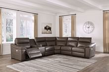 Ashley Living Room Left Arm Facing Zero Wall Power Recliner 6 Pc Sectional U26301-58-57-31-77-46-62
