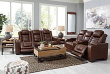 Ashley Living Room 2 Piece Power Reclining Sofa and Loveseat U28004-15-18