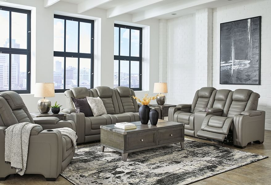Ashley Living Room 3 Piece Power Reclining Living Room Set U28005-15-18-13