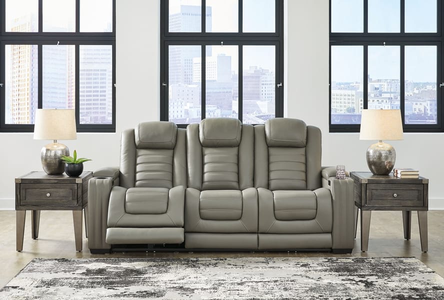 Ashley Living Room 2 Piece Power Reclining Sofa and Loveseat U28005-15-18