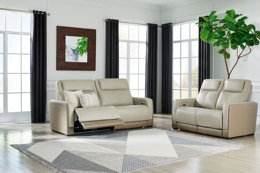 Power Reclining Sofa and Loveseat Set
