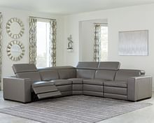 Tucson Living Room Power Reclining Sectional in Grey