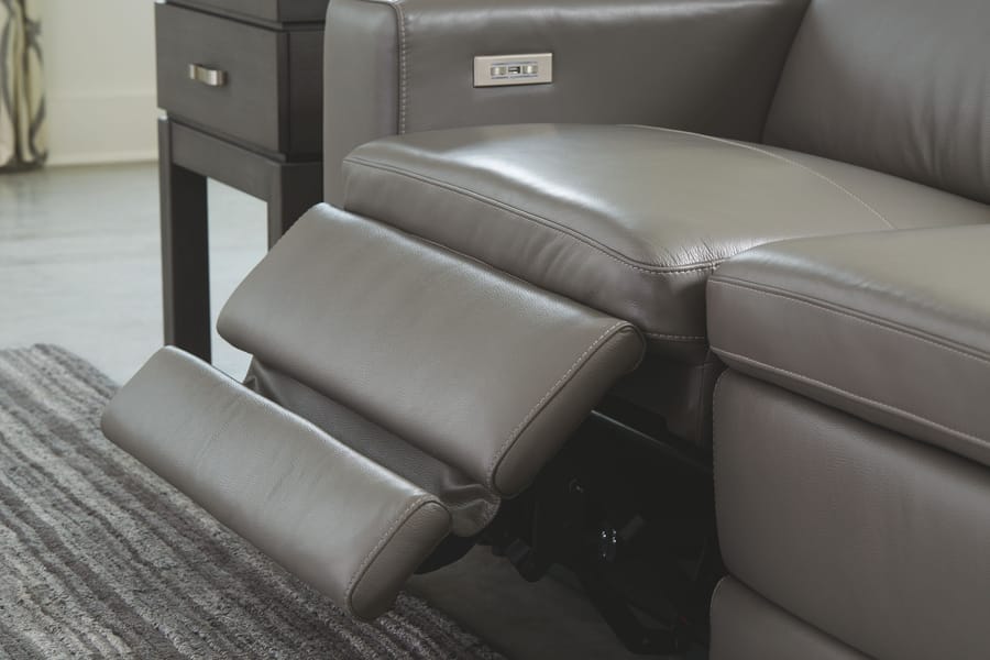 Tucson Power Reclining Sectional in Grey