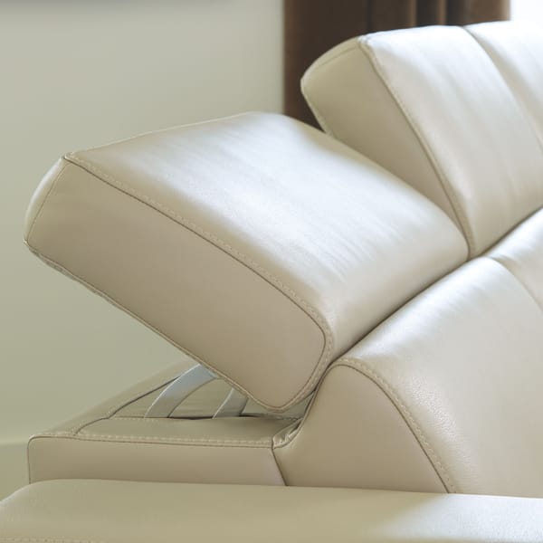 Tucson Power Reclining Sectional in Beige Leather