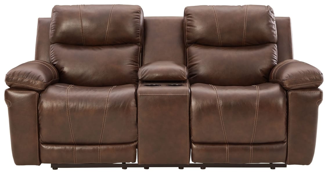 Ashley Living Room Power Reclining Loveseat with Console and Adjustable Headrest U6480518
