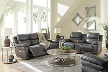Ashley Living Room 3 Piece Power Reclining Adjustable Headrest Living Room Set U64806-15-18-13