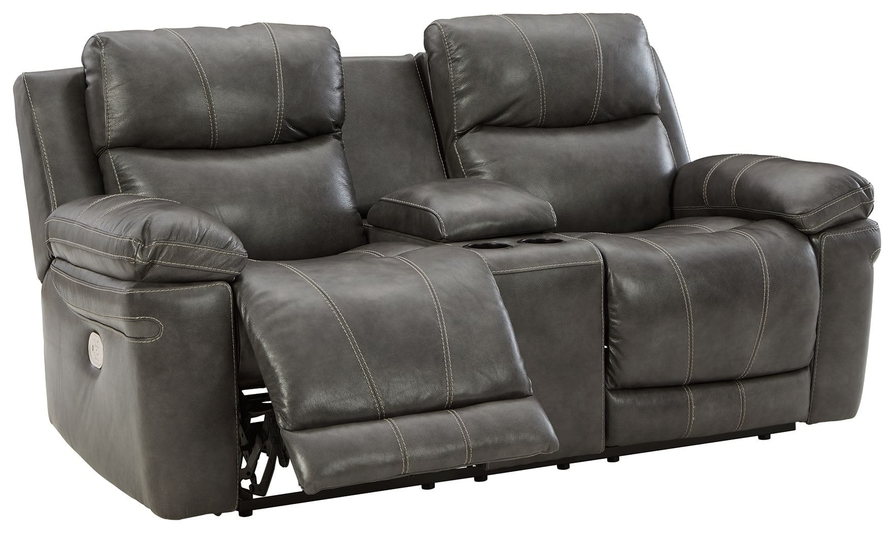 Ashley Living Room Power Reclining Loveseat with Console and Adjustable Headrest U6480618