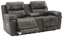 Ashley Living Room Power Reclining Loveseat with Console and Adjustable Headrest U6480618