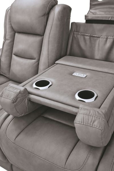 Ashley Living Room Power Reclining with Adjustable Headrest Sofa & Loveseat Set U85305-15-18