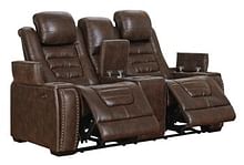 Ashley Living Room Game Zone Power Reclining Loveseat with Console 3850118