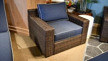 Ashley Outdoor/Patio Grasson Lane Loveseat with Cushion P783-835