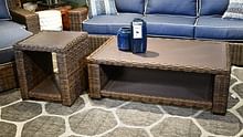 Ashley Outdoor/Patio Grasson Lane Ottoman with Cushion P783-814