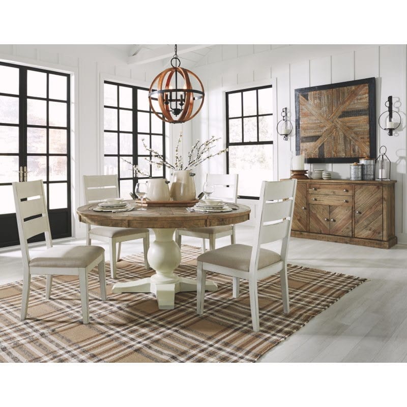 Ashley Living Room 6 Piece Round Dining Room Table Set D754-50T-50B-01-4
