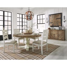 Ashley Living Room 6 Piece Round Dining Room Table Set D754-50T-50B-01-4