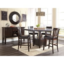 Ashley Dining Room 6 Piece Rectangular Counter Dining Room Set D596-42-124-4-60