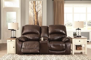 Ashley Living Room Hallstrung Power Reclining Loveseat with Console U5240218