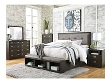 Ashley Bedroom 7 Piece King UPH Panel Bed with Storage Set B731-31-36-46-58-56S-92-2