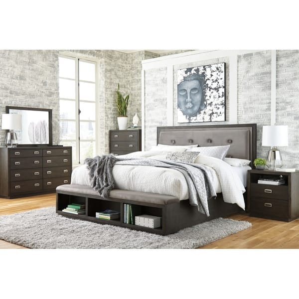 Ashley Bedroom California King Upholstered Panel Bed with Storage B731-58-94S